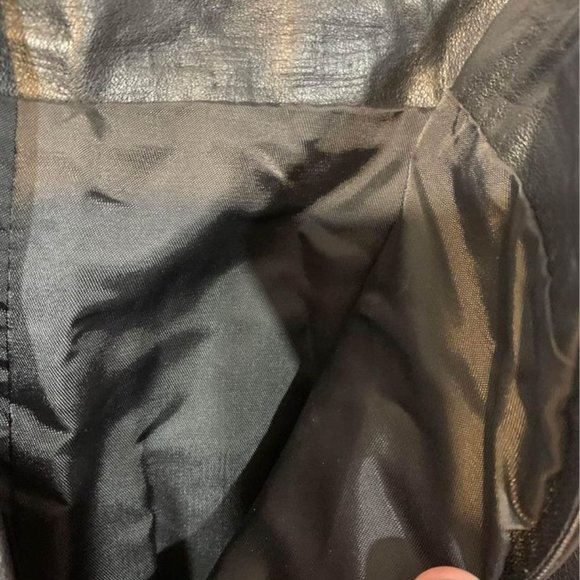 DANIER woman’s black lined leather pants. Straight leg. A+ condition. Size 4. - Picture 8 of 12